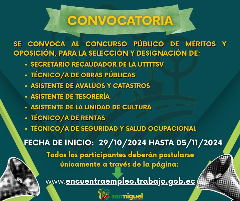 GADMSMB CONCURSO DE MERITOS Y OPOSICION 