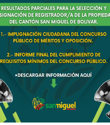 RESULTADOS PARCIALES CONCURSO REGISTRO DE LA PROPIEDAD