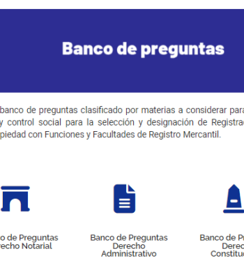 BANCO DE PREGUNTAS PARA EL CONCURSO DE REGISTRADOR/A DE LA PROPIEDAD